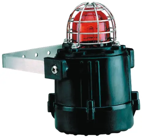 Produktfoto 1 von e2s E2xB05 Xenon Stroboskop Signalleuchte Rot, 24 V dc, Ø 170mm x 230mm, ATEX-Zulassung