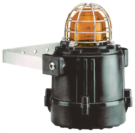 Produktfoto 1 von e2s E2xB05 Xenon Stroboskop Signalleuchte Orange, 24 V dc, Ø 170mm x 230mm, ATEX-Zulassung