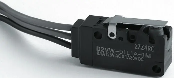 Omron Mikroschalter Scharnierhebel kurz-Betätiger verdrahtet, 5 A @ 250 V ac, SPDT IP 67 1,96 N -40°C - +85°C