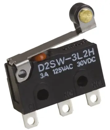 Produktfoto 1 von Omron Mikroschalter Rollenhebel-Betätiger Lot, 1-poliger Umschalter, 30 V dc, 3A IP67 0.59N -40 °C - 85 °C