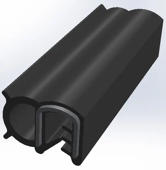 Produktfoto 1 von RS PRO Türdichtung, Kantenschutz, Ethylen-Propylen-Dien-Monomer, Schwarz, B. 16.8 mm, H. 11 mm, L. 20 m