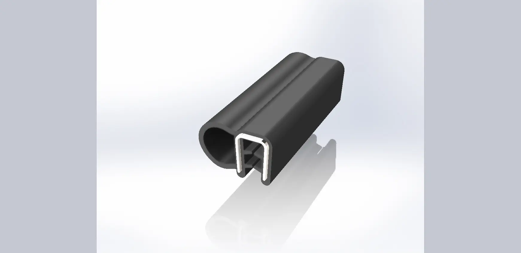 Produktfoto 1 von RS PRO Türdichtung, Kantenschutz, Ethylen-Propylen-Dien-Monomer, Schwarz, H. 14.5 mm, L. 20 m
