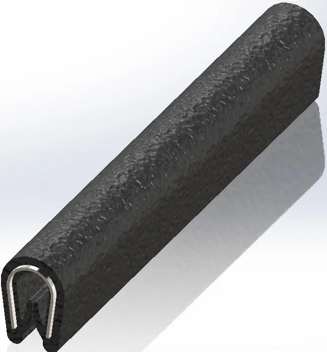 Produktfoto 1 von RS PRO Kantenschutz, Kantenschutz, Polyvinylchlorid, Schwarz, B. 6.5 mm, H. 9.5 mm, L. 20 m
