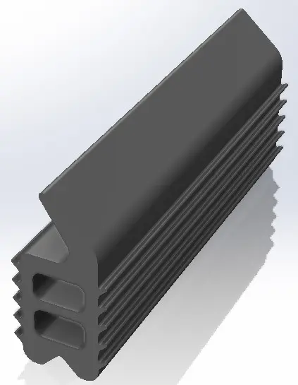 Produktfoto 1 von RS PRO Türdichtung, Kantenschutz, Ethylen-Propylen-Dien-Monomer, Schwarz, B. 11 mm, H. 21.5 mm, L. 20 m