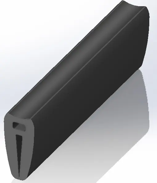 Produktfoto 1 von RS PRO Kantenschutz, Kantenschutz, Ethylen-Propylen-Dien-Monomer, Schwarz, B. 6.8 mm, H. 15 mm, L. 20 m
