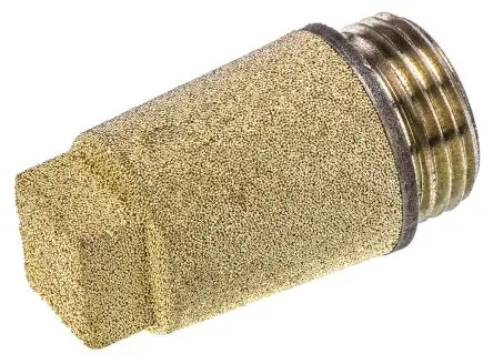 Produktfoto 1 von Legris 0670 Pneumatischer Schalldämpfer aus Sinterbronze 12 bar, Rohr-zu-Rohr, Steckbar, Einsteck-Anschluss, BSPP und