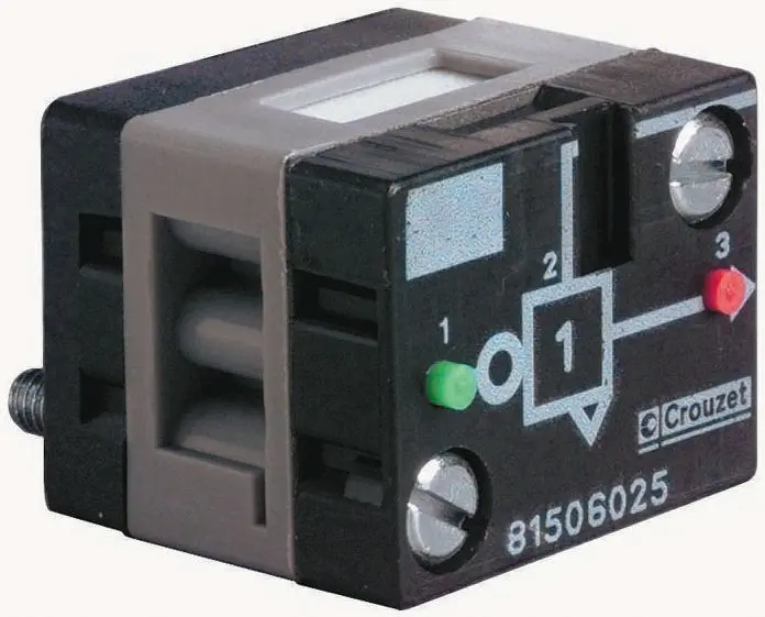 Produktfoto 1 von Crouzet Pneumatik Logikelement NICHT, Inhibition, UND, ODER, Schwellenwert-Glied, 6 bar, Auf Unterbau, Steckverbinder,