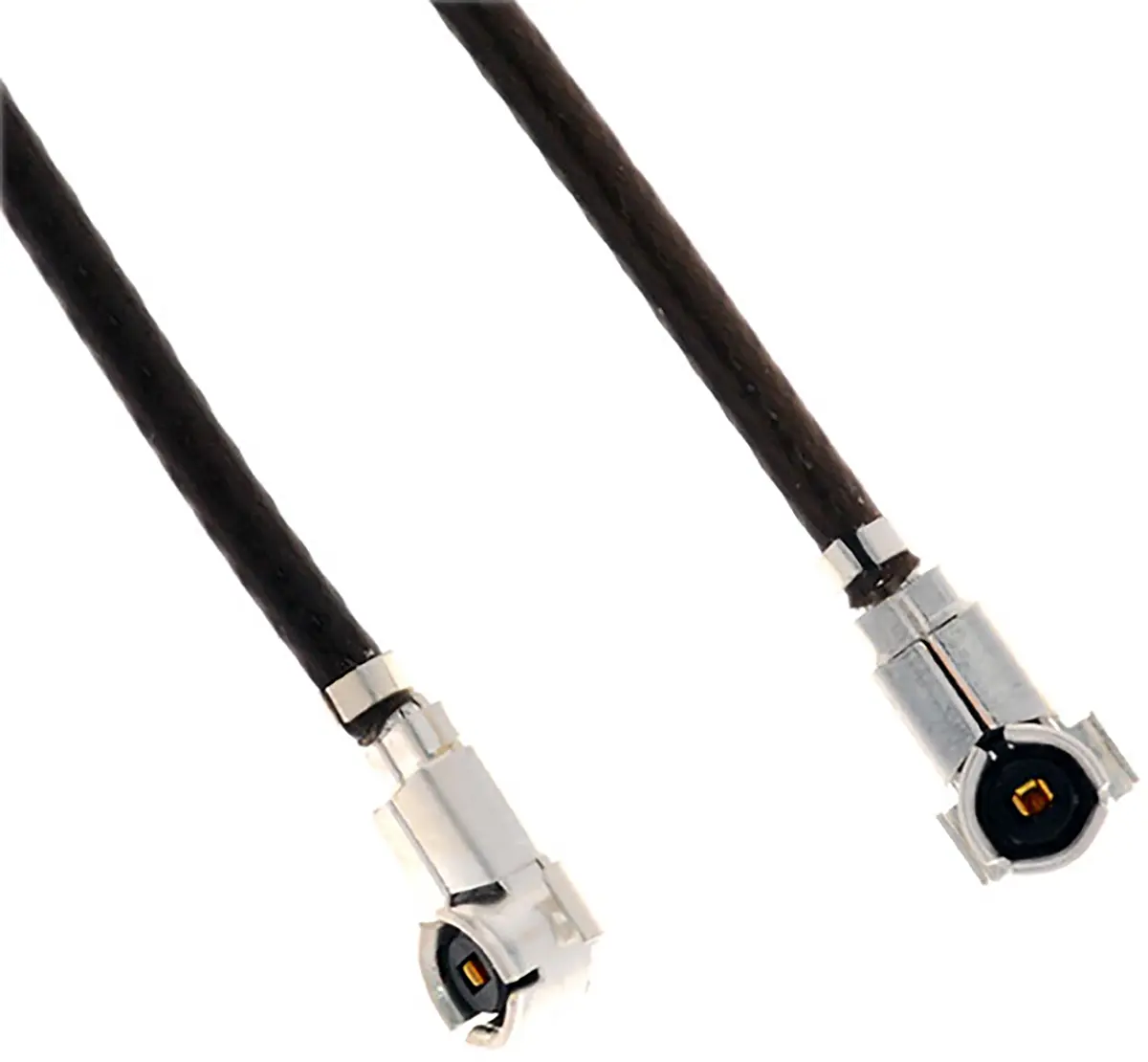 Produktfoto 1 von Hirose WFL Koaxialkabel Stecker, 50 Ω Stecker, 100 mm, WFL / WFL, Schwarz