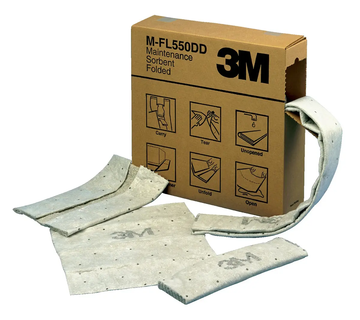 Produktfoto 1 von 3M Sorbent Bindemittel Multi-Format Arbeitsplatzsicherheit, Wasserbasierte Produkte, Produkt auf Erdölbasis 161.3 L 3