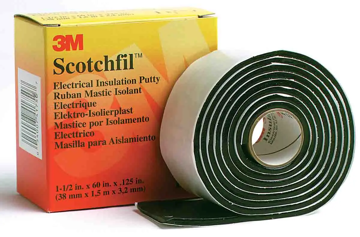 Produktfoto 1 von 3M Scotchfil Synthetisches Gummi Isolierband Schwarz,  Stärke  3.18 mm x 38 mm x 1.5 m, -5 °C bis 80 °C