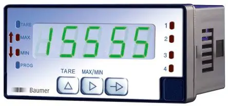 Produktfoto 1 von Baumer PA418 LED Digitales Multifunktionsmessgerät für AC Strom, Wechselspannung H 48 mm B 96 mm 5-Stellen T. 83 mm 14