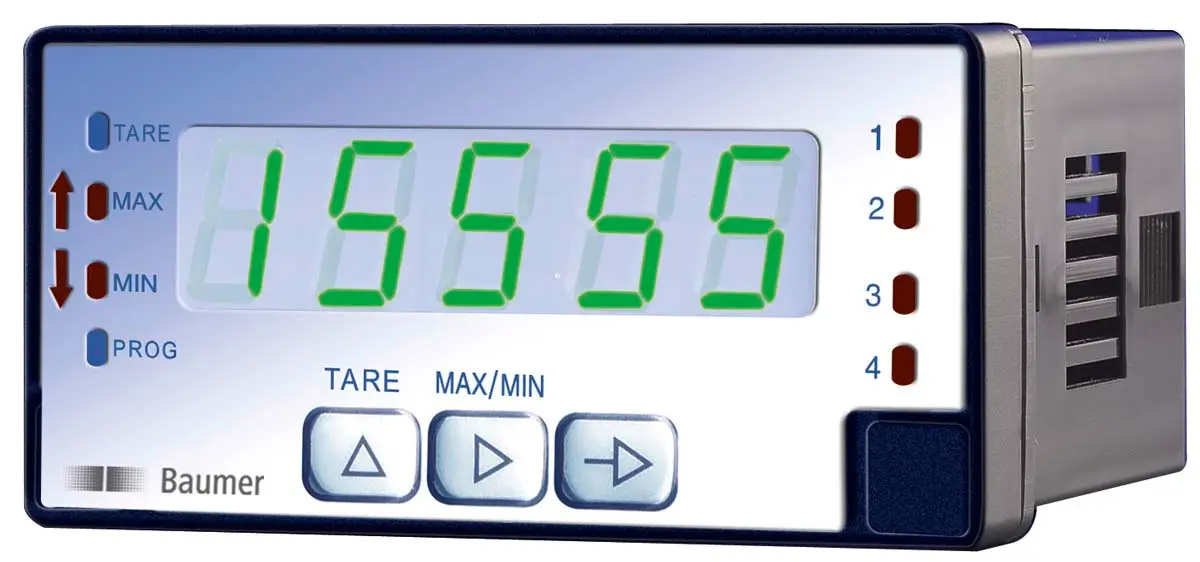 Produktfoto 1 von Baumer PA418 LED Digitales Multifunktionsmessgerät für Wechselspannung, AC Strom H 48 mm B 96 mm 5-Stellen T. 83 mm 14