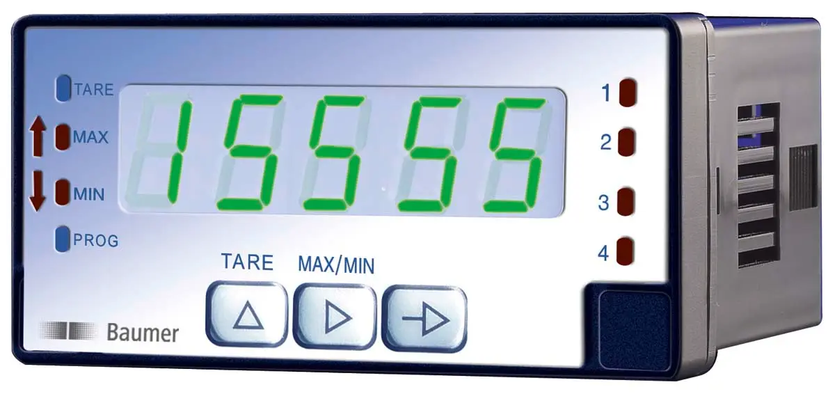 Produktfoto 1 von Baumer PA418 LED Digitales Multifunktionsmessgerät für Wechselspannung, AC Strom H 48 mm B 96 mm 5-Stellen T. 83 mm 14