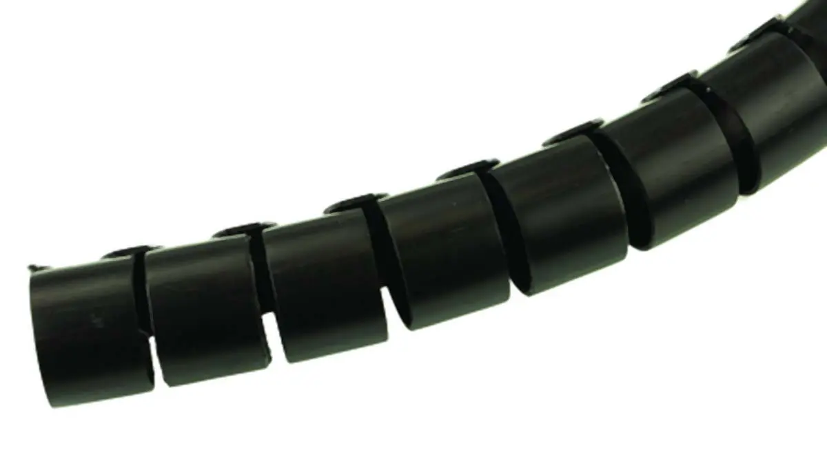Produktfoto 1 von HellermannTyton Helawrap Spiral-Kabelumwicklung / 16 mm Polypropylen Schwarz, für Kabel-Ø 13 mm bis 16 mm, Länge 25 m