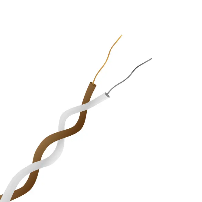 Produktfoto 1 von RS PRO Ungeschirmt 1/0,2mm PFA-isoliert Thermoelement Kabel/Draht für Thermoelement Typ T, L. 50m, max. +260°C