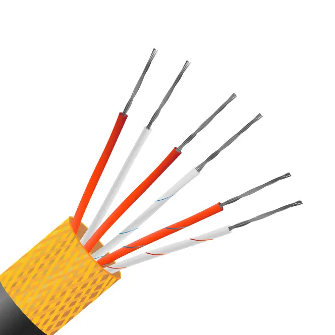 Produktfoto 1 von RS PRO Geschirmt 7/0,2mm PVC-isoliert Widerstands-Thermometer-Detektor (RTD) Draht für Thermoelement Typ , für Typ RTD,