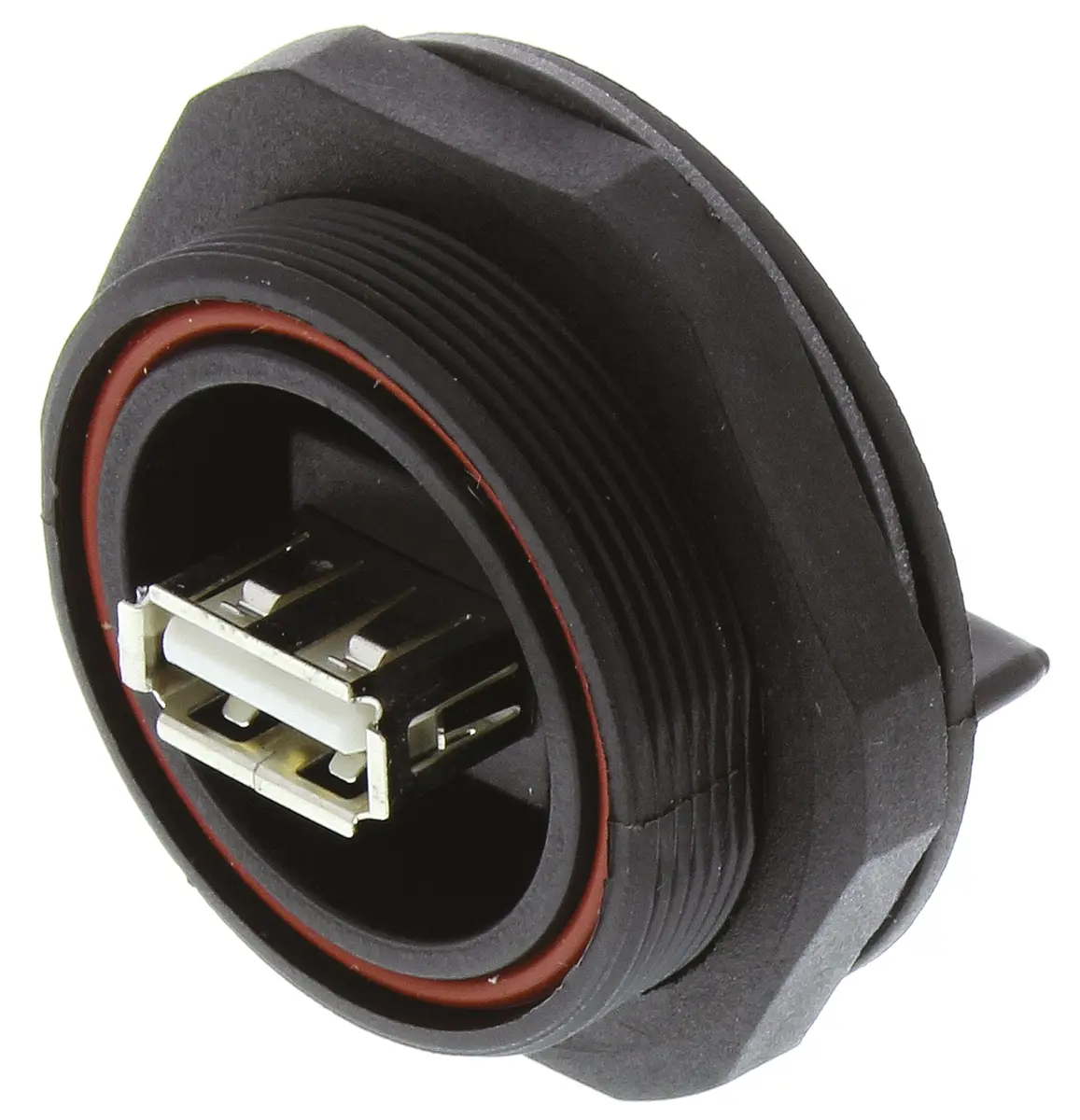 Produktfoto 1 von Bulgin, Gerade USB USB-Steckverbinder USB Typ A 1, Panel USB 2.0 IP68