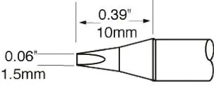 Produktfoto 1 von Metcal / SxP 10 mm Lötspitze 1.5 mm Meißel 30 ° SFP für MFR-H1-SC2