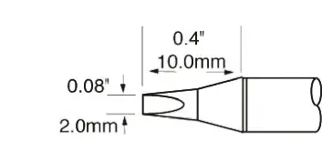 Produktfoto 1 von Metcal / SxP Lötspitze 2 mm flach 30° SFP für MFR-H1-SC2