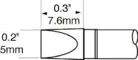Produktfoto 1 von Metcal / SxP Lötspitze 5 mm flach 30° SFP für MFR-H1-SC2