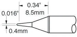 Produktfoto 1 von Metcal / STTC Lötspitze 0,4 mm konisch STTC-1 für MX-H1-AV, MX-RM3E