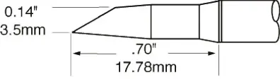 Produktfoto 1 von Metcal / SxP Lötspitze 3,5 mm Angeschrägt SFP für MFR-H1-SC2