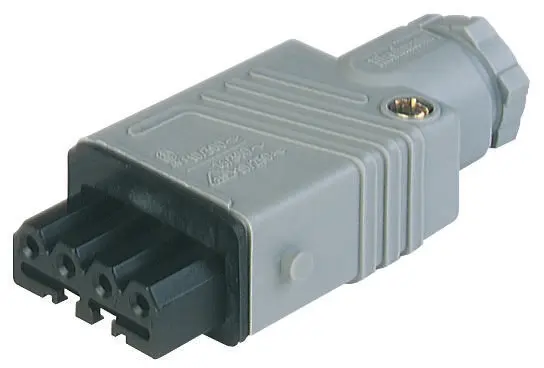 Produktfoto 1 von Hirschmann ST Leistungssteckverbinder Grau, 400V 4P+PE / 10A, Kabel IP54