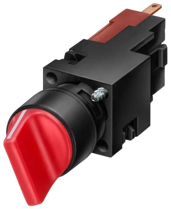 Produktfoto 1 von Siemens 3SB2 Wahlschalter 2-Stufen Rastend IP00, IP40 Wurfwinkel 62 °