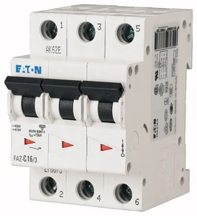 Produktfoto 1 von Eaton xEffect Miniaturüberlastschalter Typ C, Pol 3-polig 10 A 400 V ac, Abschaltvermögen 10 kA xEffect