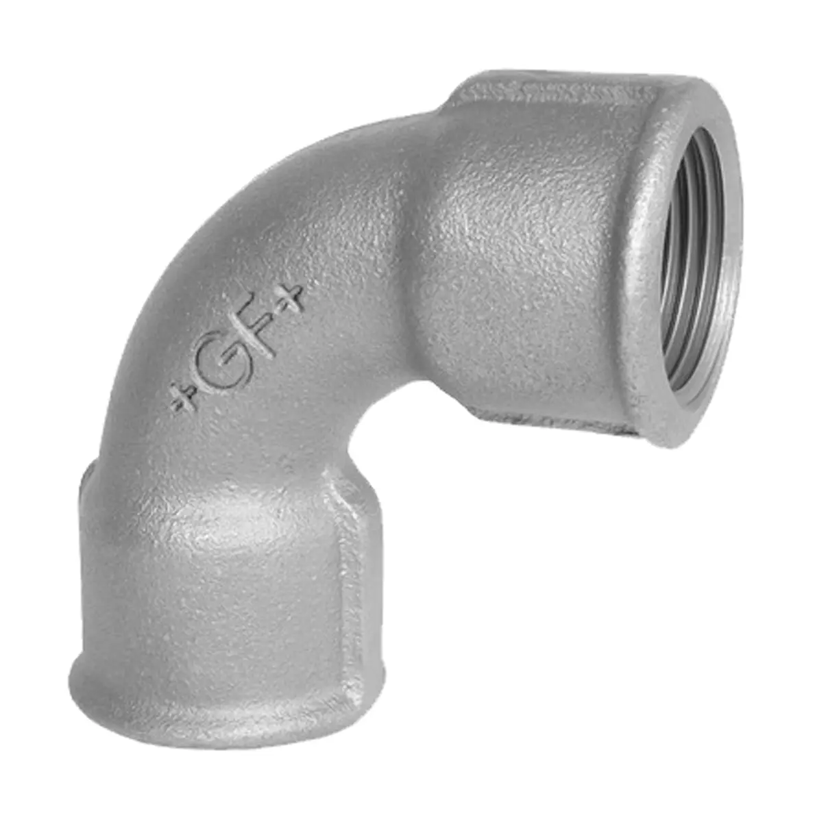 Produktfoto 1 von Georg Fischer Temperguss Winkelstück Temperguss Fitting 90° Galvanisiert Buchse G 38.1 mm Buchse BSPP 38.1 mm