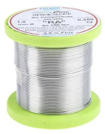 Produktfoto 1 von Felder Lottechnik Draht Lötzinn bleifrei 99.3 %Sn 0 %Pb 0.7 %Cu, 227 °C, Ø 1 mm / 250 g