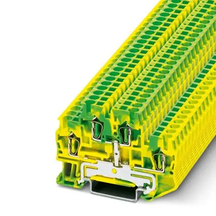 Produktfoto 1 von Phoenix Contact STTB 2.5-PE Doppelstock Reihenklemmen 2 Gelb, Grün, 0.08mm², 4 mm², 6kV ZUGFEDER EAC Ex, ATEX, IECEx