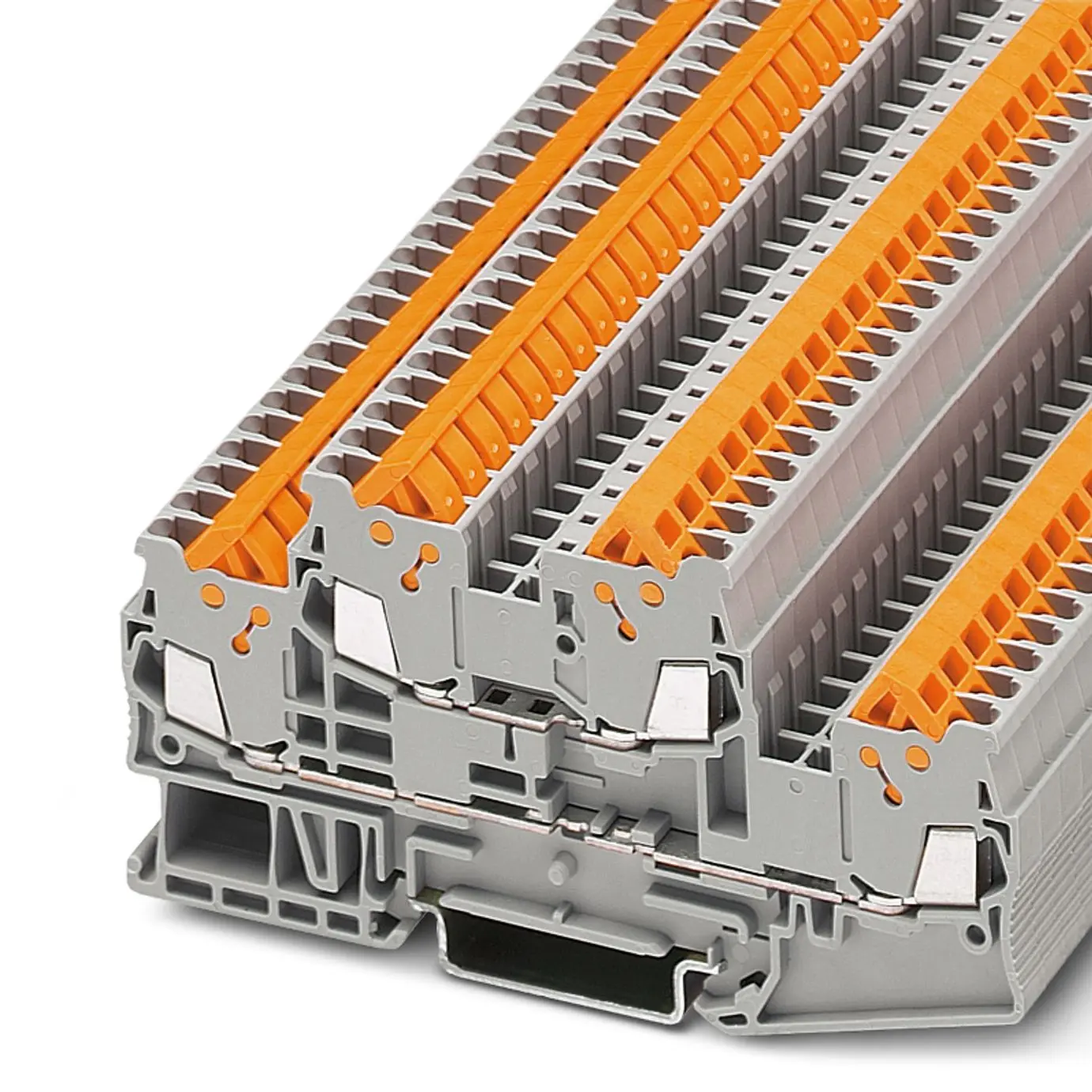 Produktfoto 1 von Phoenix Contact QTTCB 1.5 Doppelstock Reihenklemmen 2 Grau, 0.25mm², 1.5 mm², 500V Schnellverbindung ATEX, IECEx