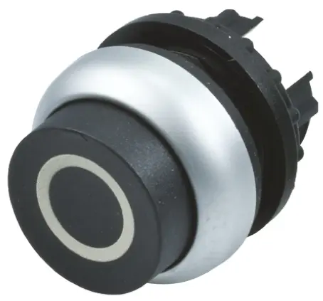 Produktfoto 1 von Eaton M22 Drucktastenkopf Ø 22 mm, Schwarz wartungsfrei Rund Rund Kunststoff, IP69