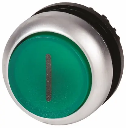 Produktfoto 1 von Eaton RMQ Titan M22 Drucktastenkopf Ø 22 mm, Grün Tastend Rund Rund Kunststoff, IP69