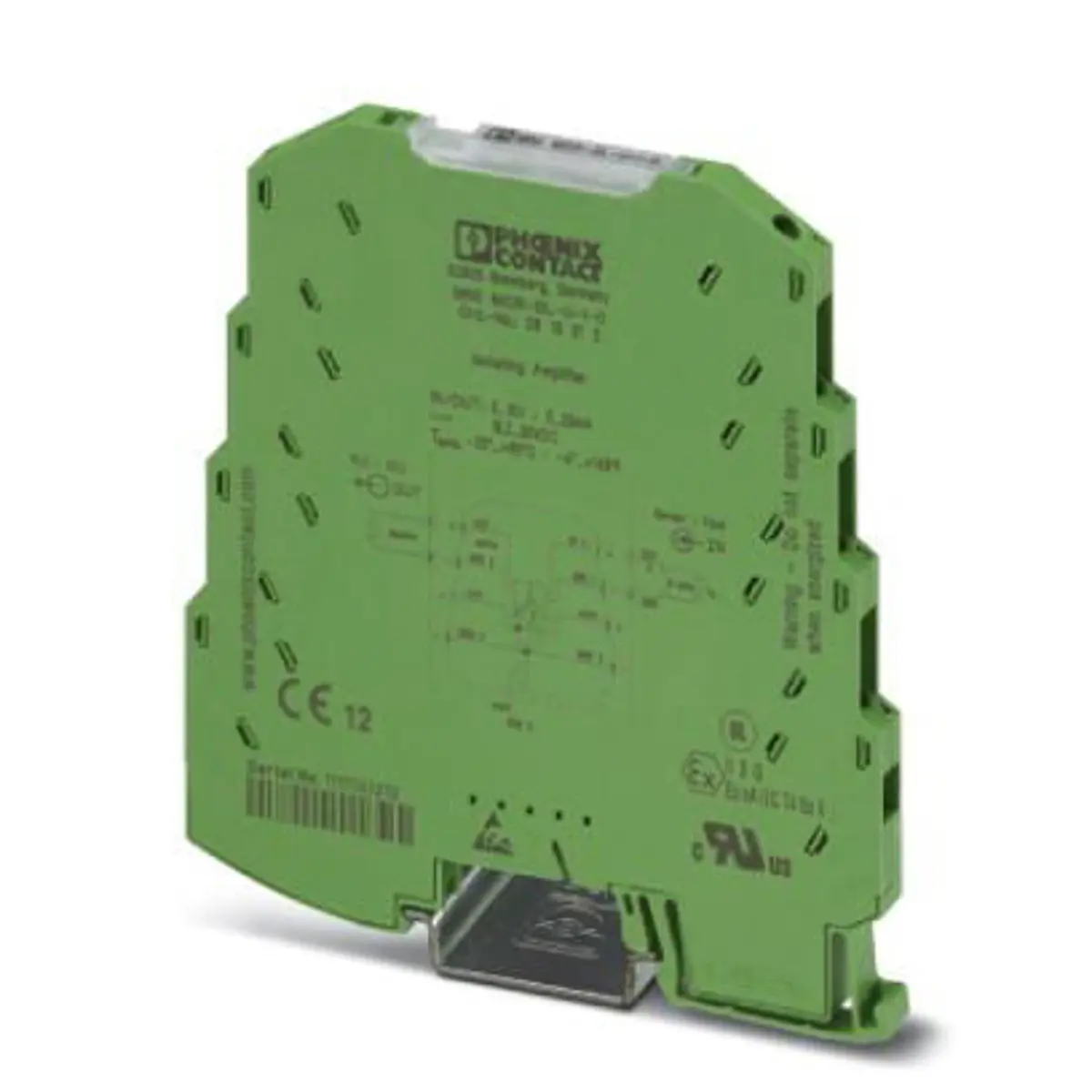Produktfoto 1 von Phoenix Contact Serie MINI MCR Signalwandler 24 V dc, Spannung 0/10 V dc EIN / Strom 0 to 20 mA AUS DIN-Hutschiene,