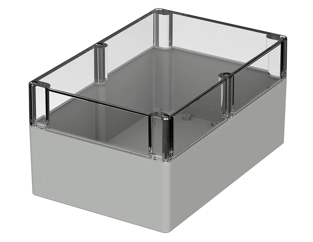 Produktfoto 1 von Bopla Euromas; Gehäuse; Polycarbonat; Hellgrau; IK07 IP66 Breite 160.3 mm Höhe 120 mm Länge 240.3 mm