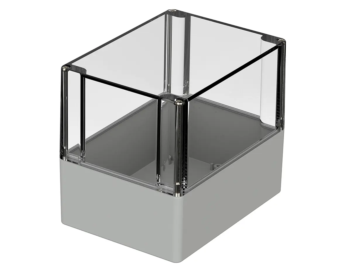 Produktfoto 1 von Bopla Euromas; Gehäuse; Polycarbonat; Hellgrau; IK07 IP66 Breite 120 mm Höhe 140 mm Länge 160 mm