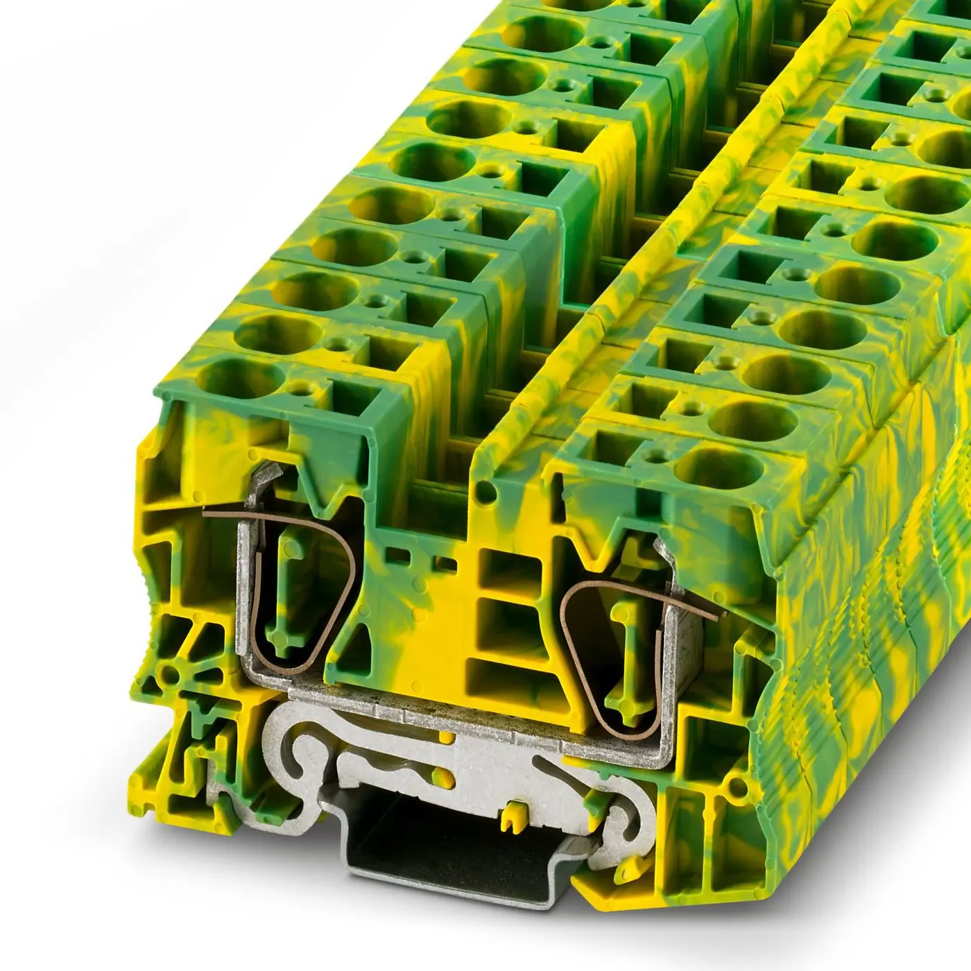 Produktfoto 1 von Phoenix Contact ST 16-PE Schutzleiterklemme 1 Gelb, Grün, 1.5 to 25 mm², 8 kV ZUGFEDER ATEX, IECEx