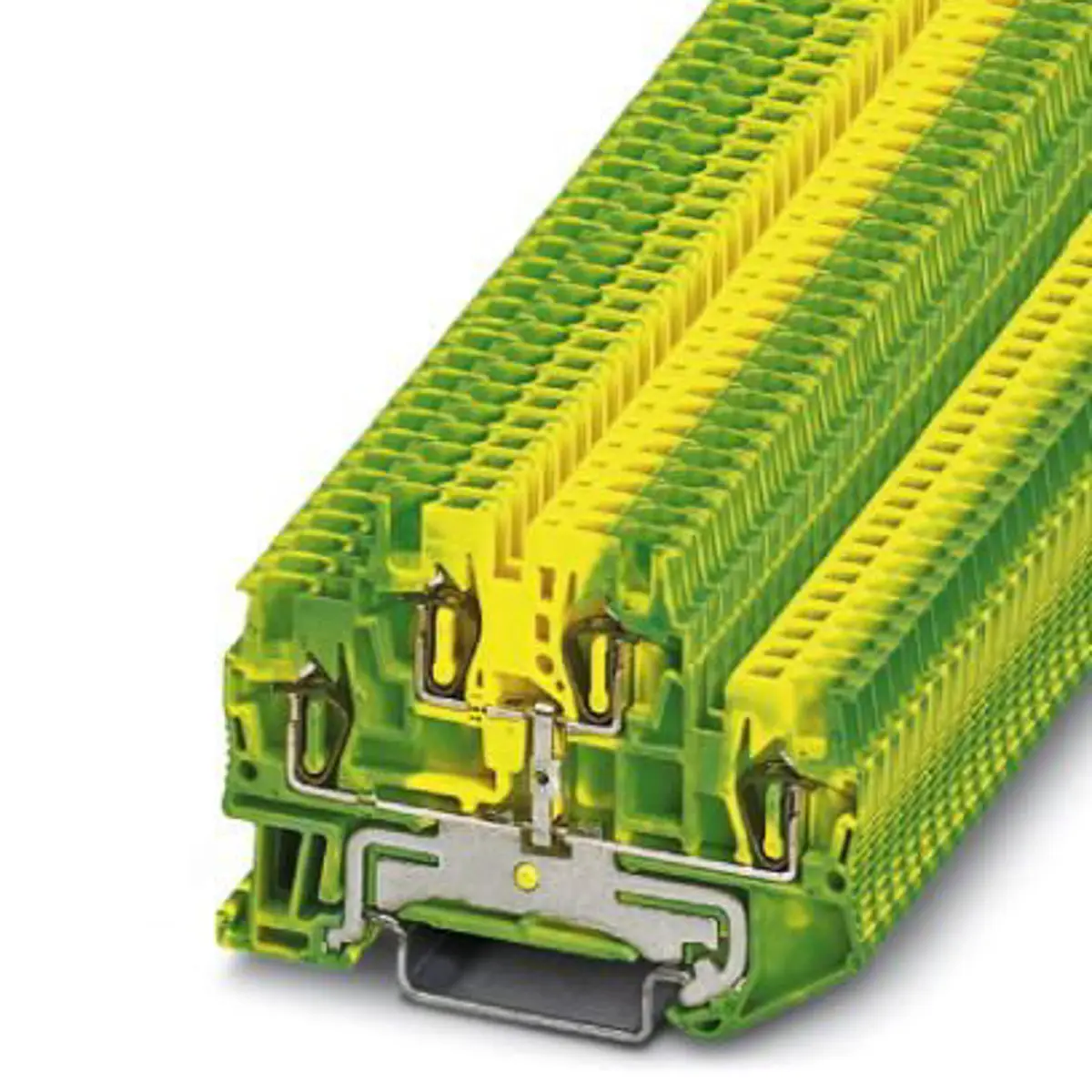 Produktfoto 1 von Phoenix Contact STTB 1.5-PE Doppelstock Reihenklemmen 2 Grün, Gelb, 0.08mm², 1.5 mm², 6kV ZUGFEDER