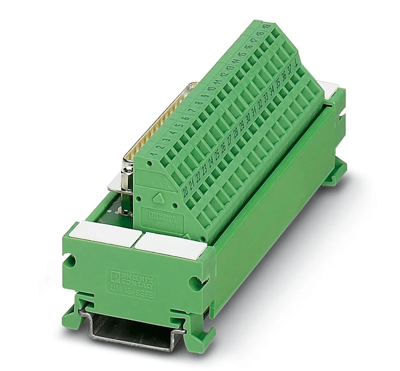 Produktfoto 1 von Phoenix Contact Schnittstellenmodul D-SUB, Buchse, 9-polig, 25 V ac, 60V dc, DIN-Hutschiene 2.5A