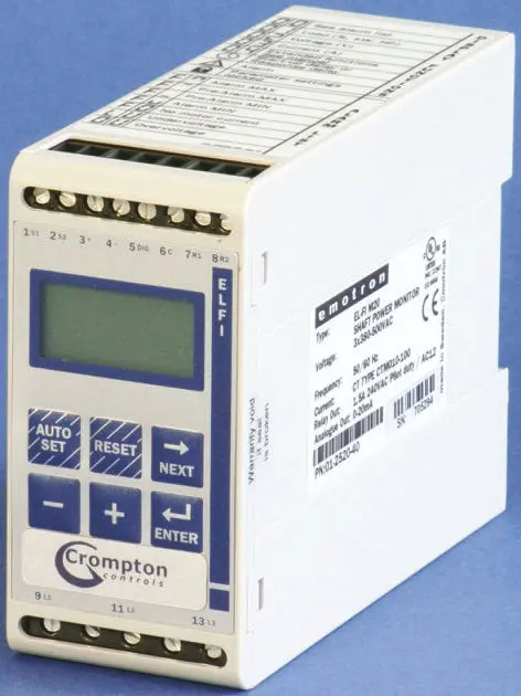 Produktfoto 1 von Crompton Controls Motormanagement, 10,1 → 25 A Last-Kontrollgerät 380 → 500 V 90mm x 45mm EL-FI mit Stromwandler