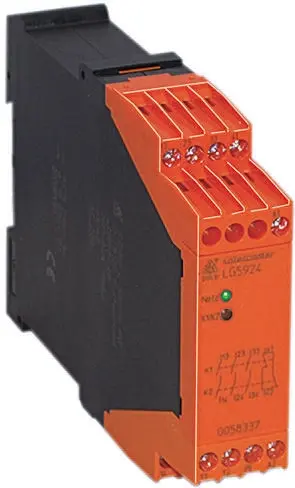 Produktfoto 1 von Dold LG5924 Sicherheitsrelais, 230V ac, 1-Kanal, 2 Sicherheitskontakte Not-Aus, 3 ISO 13849-1 2 SIL IEC 61508
