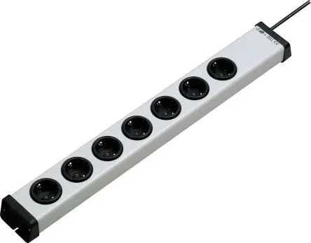 Produktfoto 1 von Ehmann VARIO LINEA Typ F Steckdosenleiste, 7-fach 16A CEE 7/7 Deutscher Schuko / Französisch, 1.5m Kabel, 250V