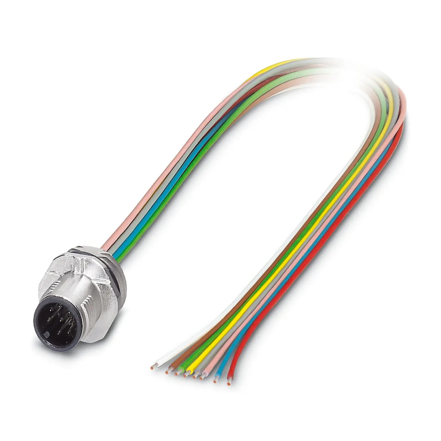 Produktfoto 1 von Phoenix Contact Cable-D, 8-polig Sensor-Betätigungselementkabel, M12 Stecker 8 / Nicht abgeschlossen, Länge 0.5 m