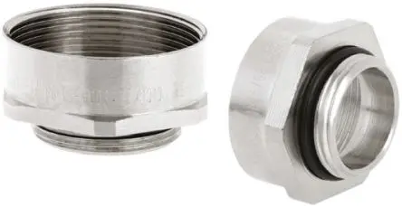 Produktfoto 1 von Lapp SKINDICHT Kabelverschraubung Adapter Typ Vergrößerer M50 M40 Messing vernickelt IP68 Grau -30 °C / 90 °C