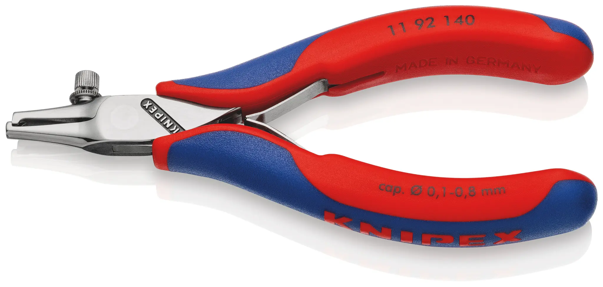 Produktfoto 1 von Knipex 11 92 140 Abisolierzange, Multi-Core, Einzelader 0.1 to 0.8 mm, 140 mm