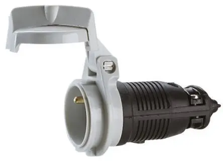 Produktfoto 1 von Legrand Netzsteckverbinder Kabel 16A, 2+E, Typ E - französisch Gummi, 230V Schwarz Schraubbefestigung, für Frankreich