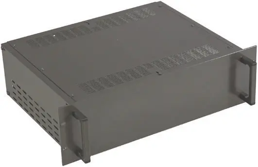 RS PRO PF-19 19 Zoll Rack-Montage-Gehäuse 4 U Belüftet Schwarz, 482.6 mm x 425 mm x 177 mm