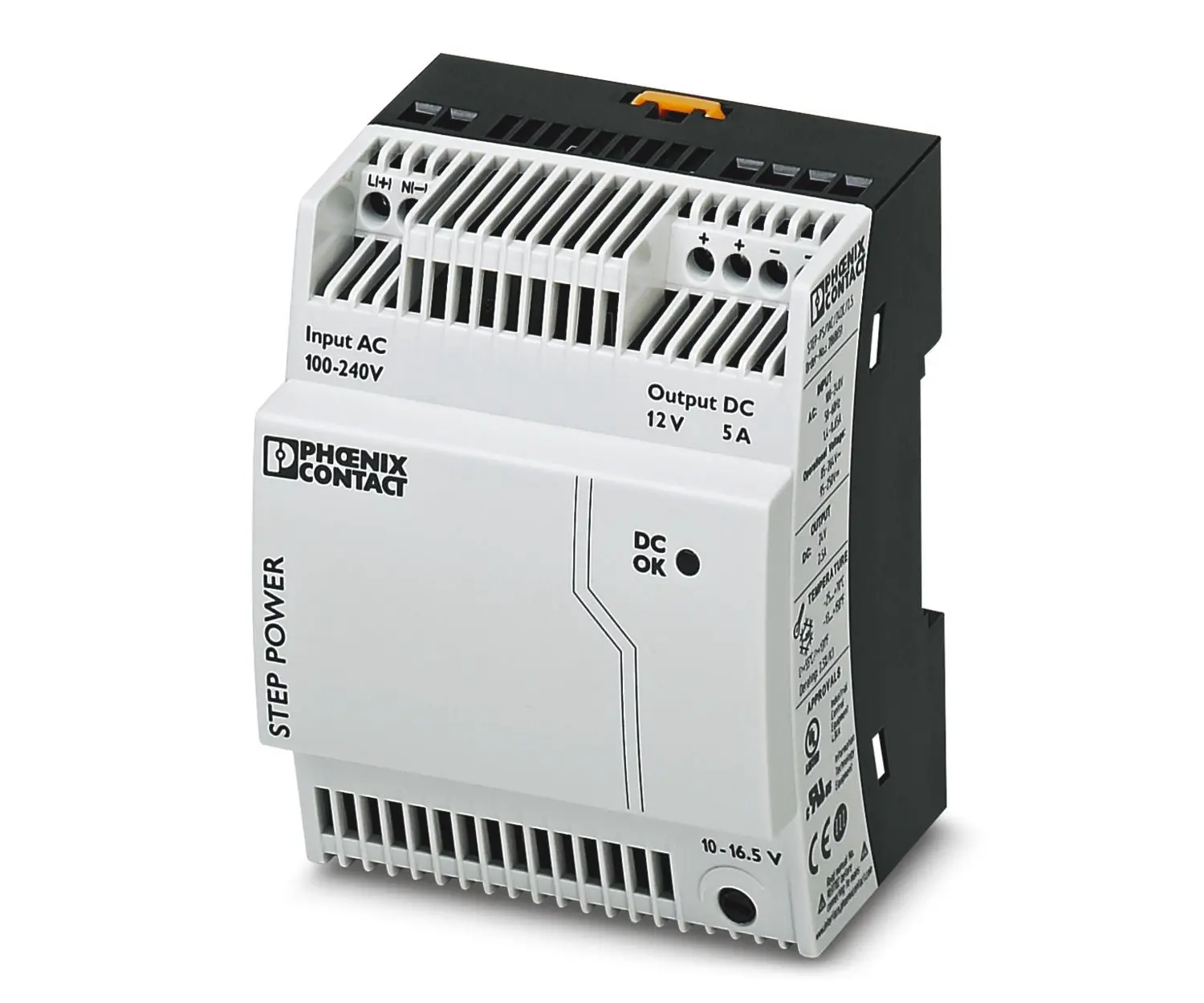Produktfoto 1 von Phoenix Contact STEP POWER STEP-PS/ 1AC/12DC/5 DIN-Schienen Netzteil Getaktet 12V dc / 5A 60W 85 → 264V ac